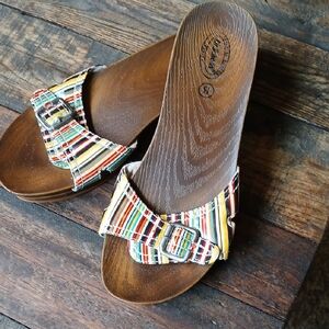 Dr. Scholl's Multicolor Striped Sandals